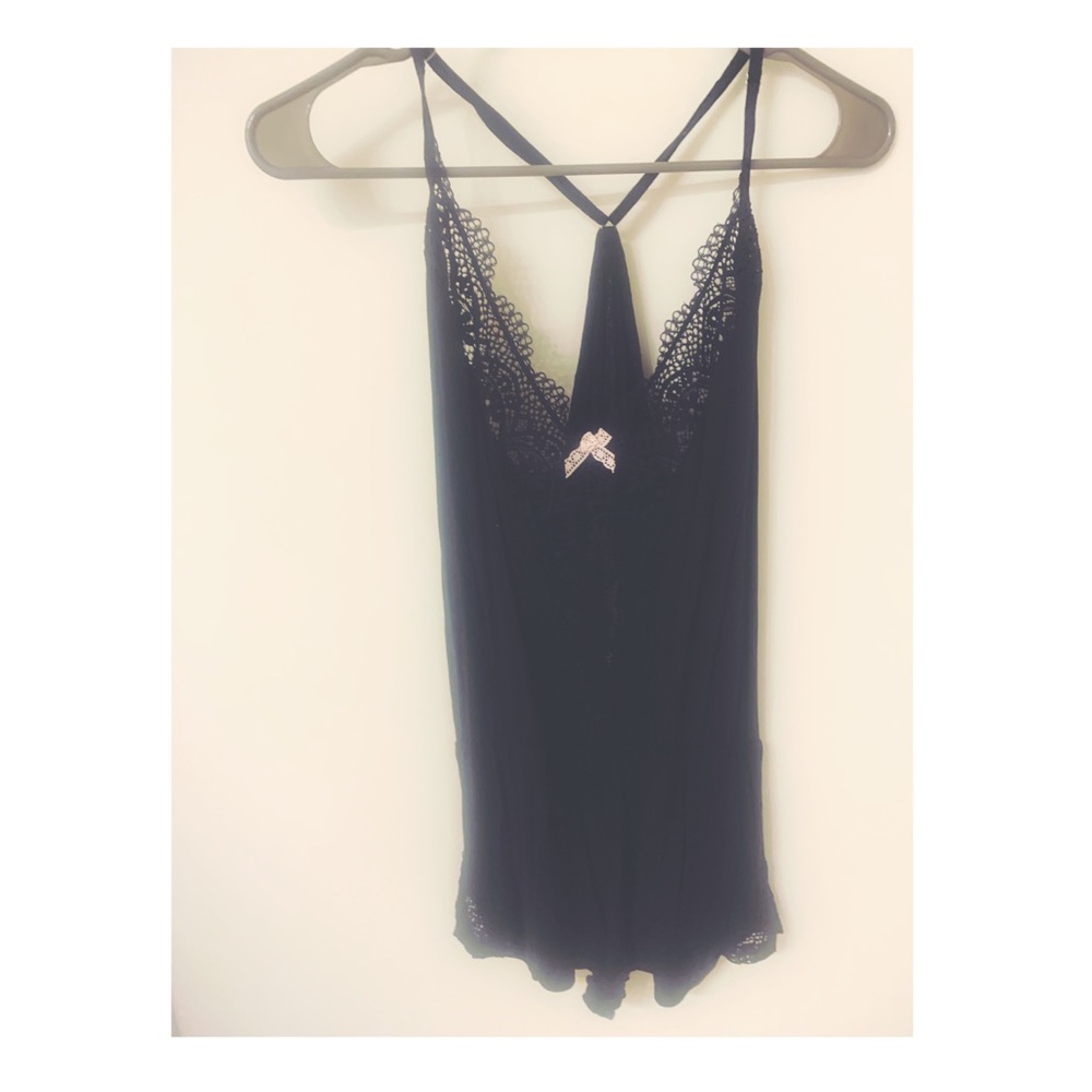 Black lace romper